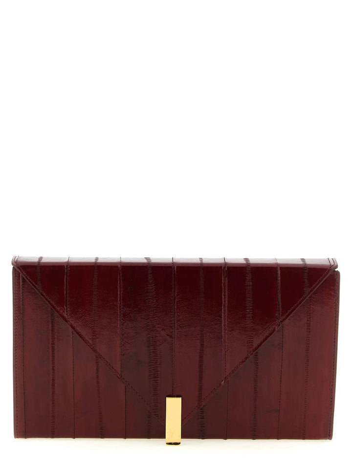 Giuseppe Zanotti Sample Sale | Giuseppe Zanotti Bordeaux Leather Clutch Bag - | Designer outlet