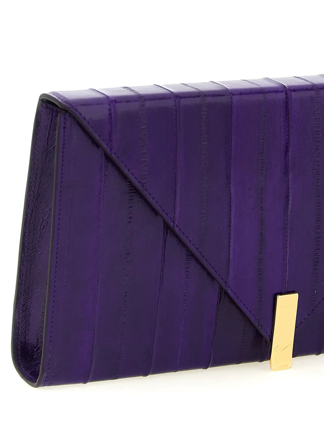 Giuseppe Zanotti Sample Sale | Giuseppe Zanotti Purple Leather Clutch Bag - | Designer outlet