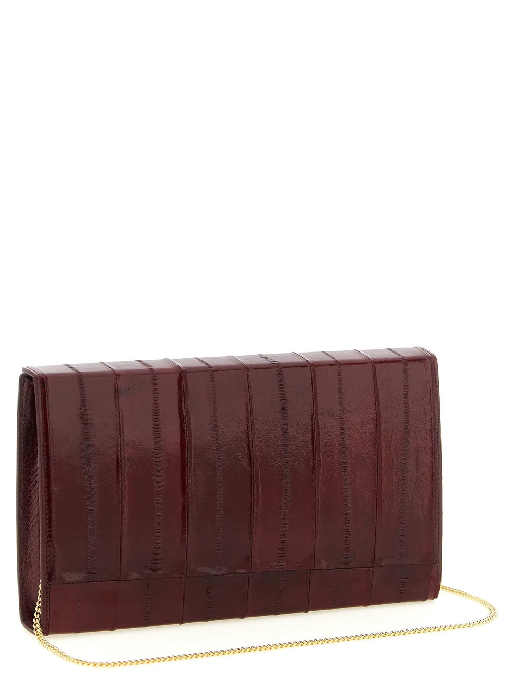 Giuseppe Zanotti Sample Sale | Giuseppe Zanotti Bordeaux Leather Clutch Bag - | Designer outlet