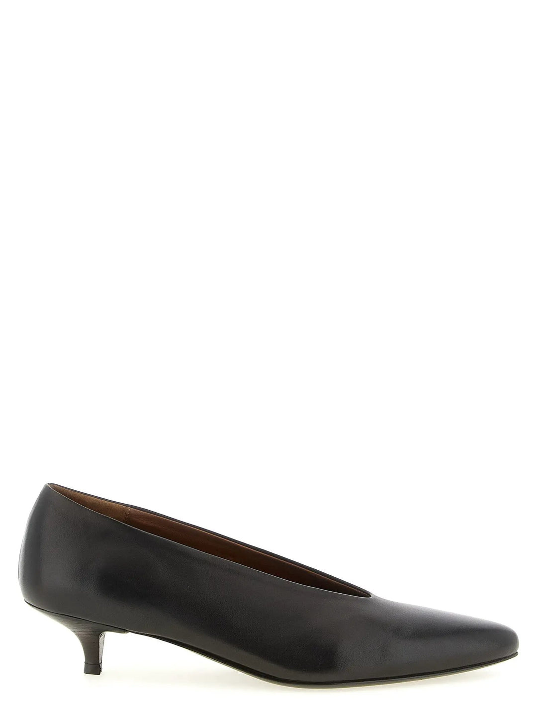 Marsell Sample Sale | Marsell Brown Calfskin Mid Heel Pumps - | Designer outlet