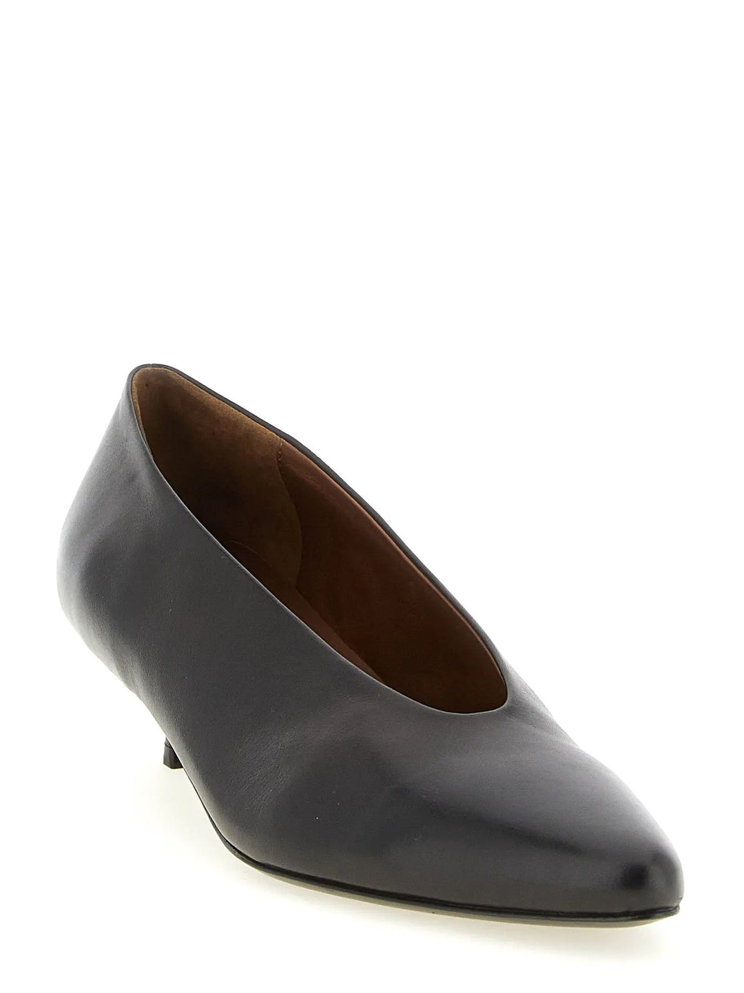 Marsell Sample Sale | Marsell Brown Calfskin Mid Heel Pumps - | Designer outlet