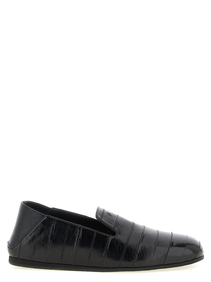 Giuseppe Zanotti Sample Sale | Giuseppe Zanotti Black Leather Slip-On Loafers - | Designer outlet