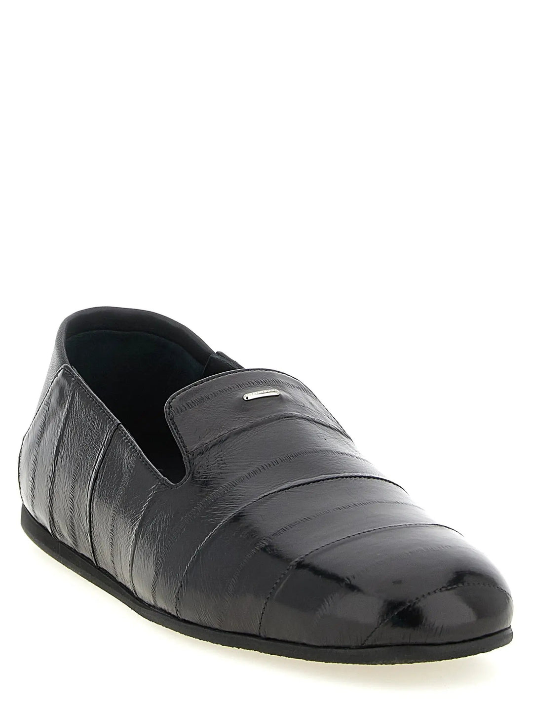 Giuseppe Zanotti Sample Sale | Giuseppe Zanotti Black Leather Slip-On Loafers - | Designer outlet
