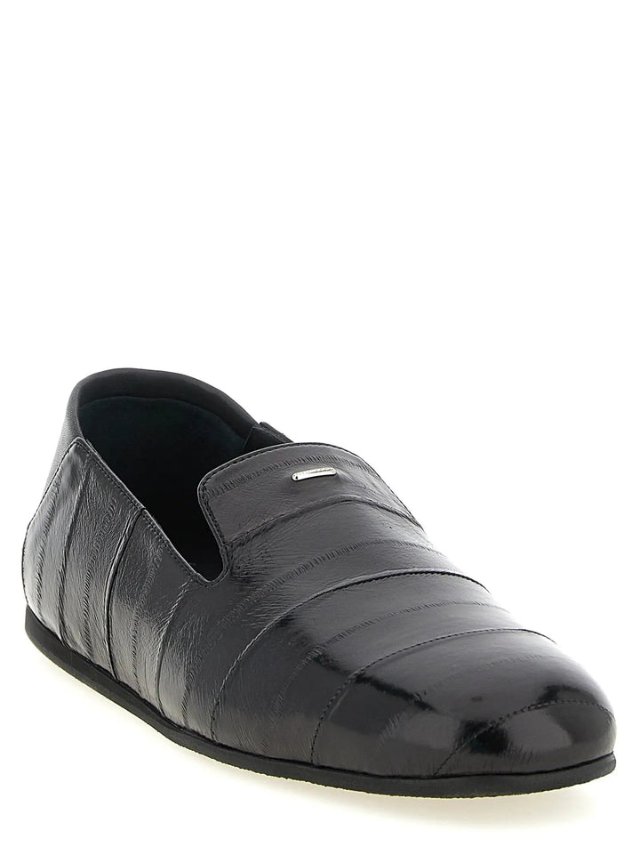 Giuseppe Zanotti Sample Sale | Giuseppe Zanotti Black Leather Slip-On Loafers - | Designer outlet