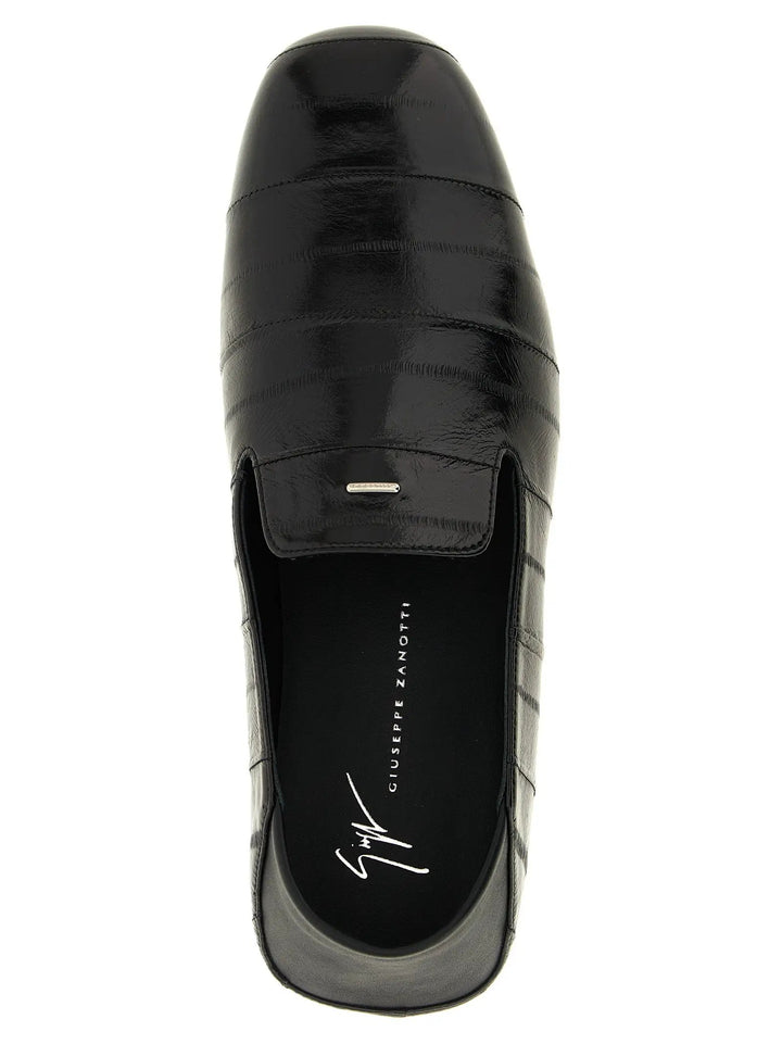 Giuseppe Zanotti Sample Sale | Giuseppe Zanotti Black Leather Slip-On Loafers - | Designer outlet