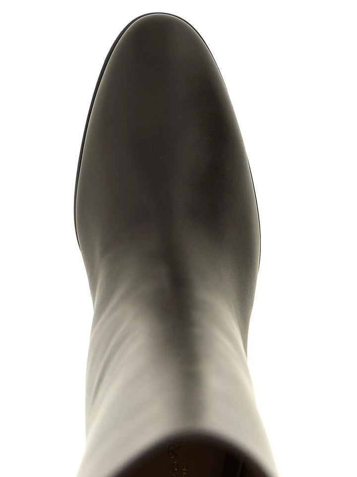 Gianvito Rossi Sample Sale | Gianvito Rossi Brown Calfskin Over The Knee - | Designer outlet