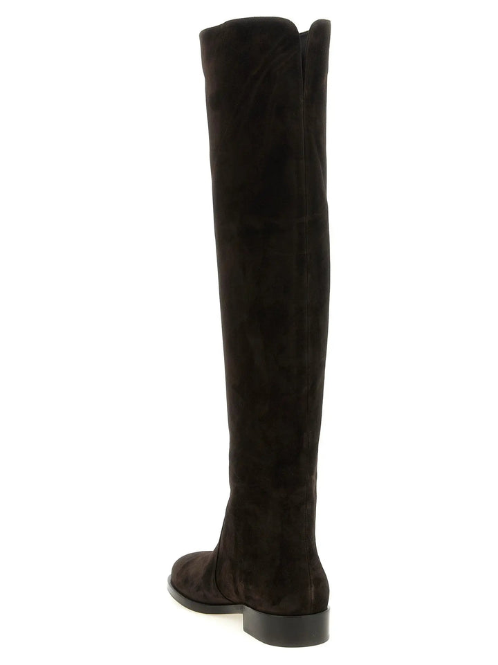 Gianvito Rossi Sample Sale | Gianvito Rossi Brown Suede Leather Over The Knee - | Designer outlet