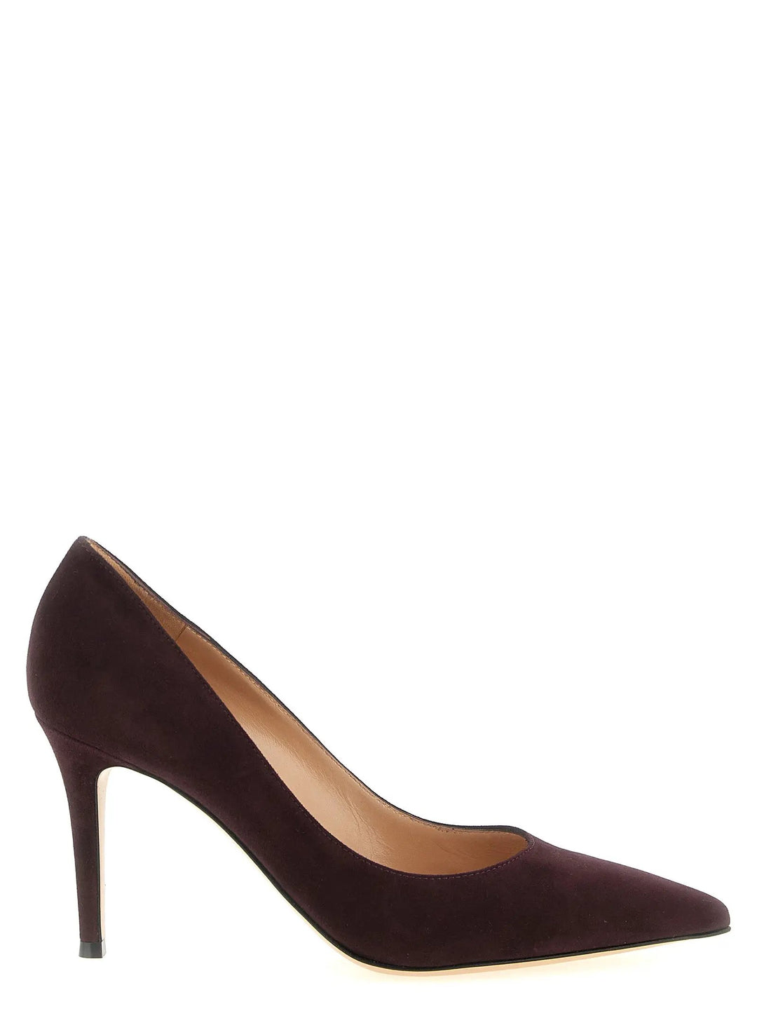 Gianvito Rossi Sample Sale | Gianvito Rossi Bordeaux Suede Leather High Heel Pumps - | Designer outlet