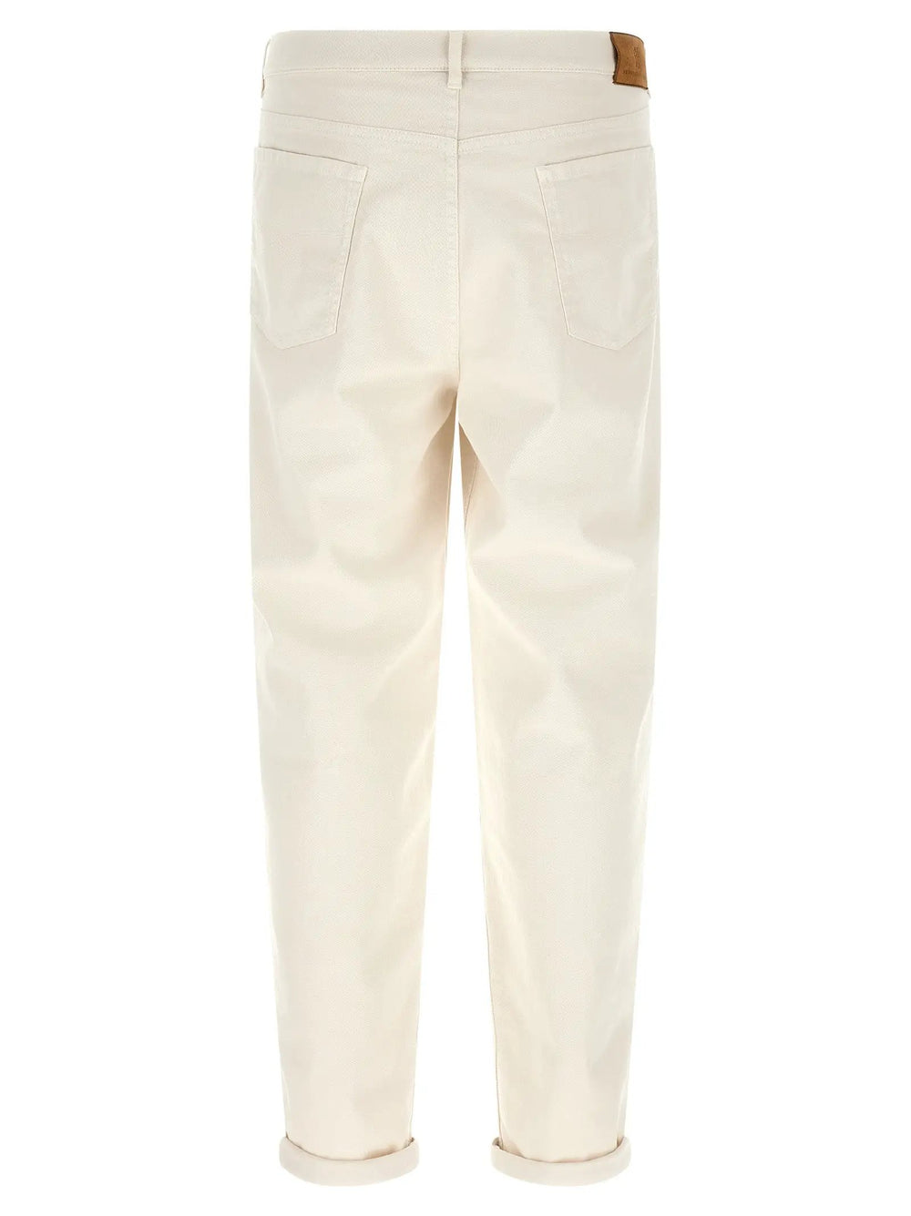Brunello Cucinelli Sample Sale | Brunello Cucinelli White Cotton Relaxed Fit Jeans - | Designer outlet