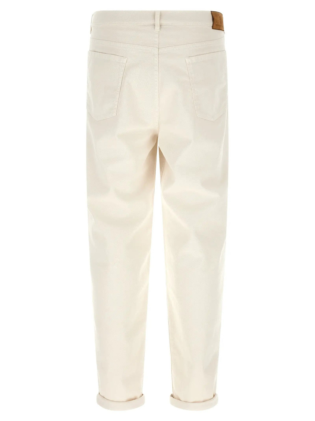 Brunello Cucinelli Sample Sale | Brunello Cucinelli White Cotton Relaxed Fit Jeans - | Designer outlet