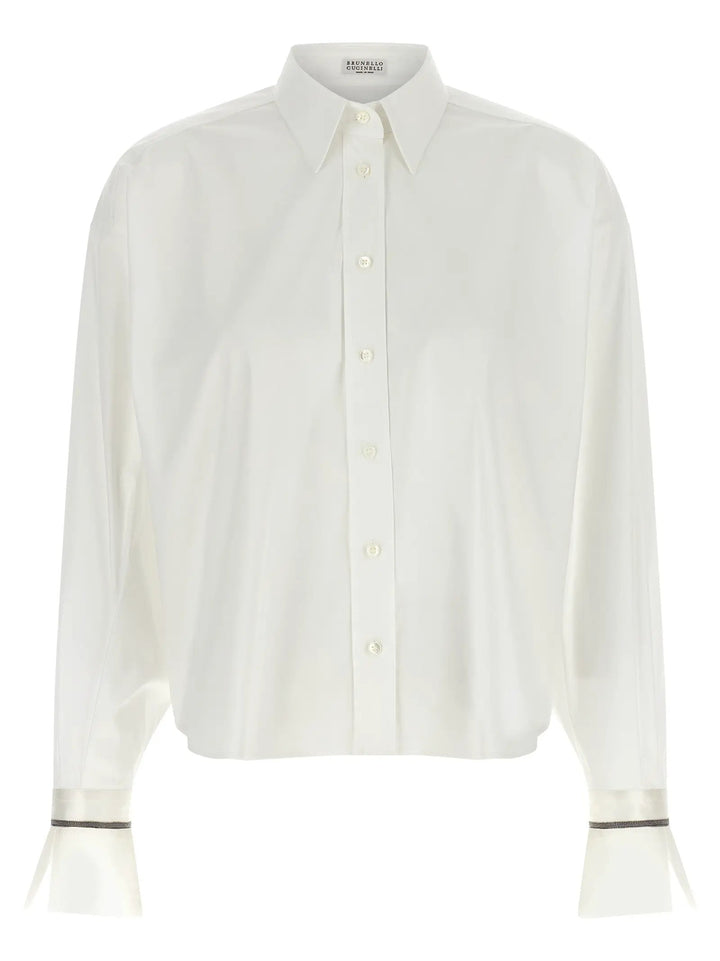 Brunello Cucinelli Sample Sale | Brunello Cucinelli White Cotton Blouse - | Designer outlet