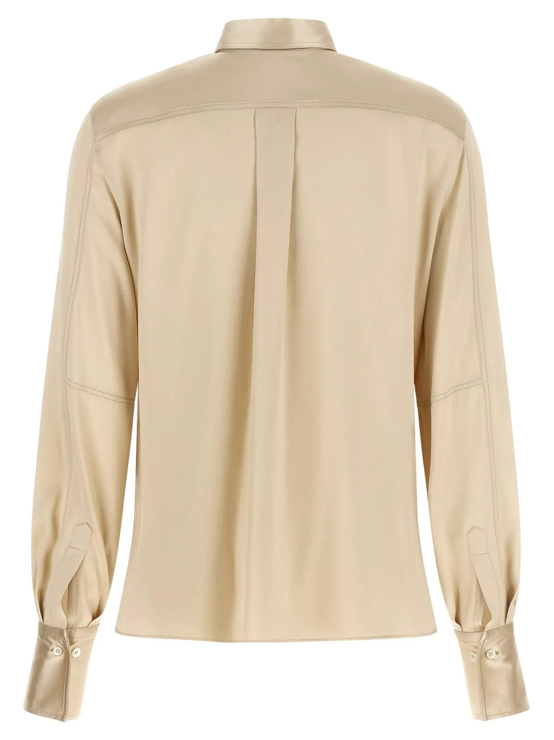 Brunello Cucinelli Sample Sale | Brunello Cucinelli Beige Silk Blouse - | Designer outlet