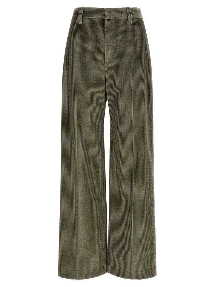 Brunello Cucinelli Sample Sale | Brunello Cucinelli Bicolor Cotton Flared Pants - | Designer outlet