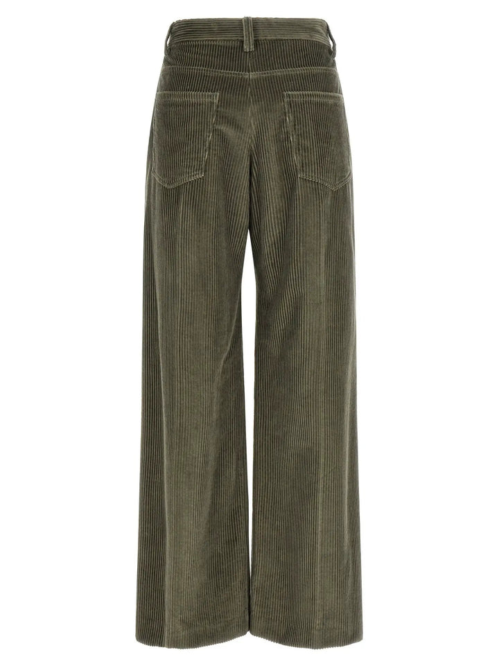 Brunello Cucinelli Sample Sale | Brunello Cucinelli Bicolor Cotton Flared Pants - | Designer outlet
