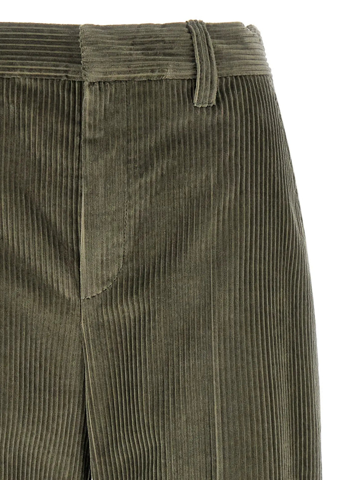 Brunello Cucinelli Sample Sale | Brunello Cucinelli Bicolor Cotton Flared Pants - | Designer outlet