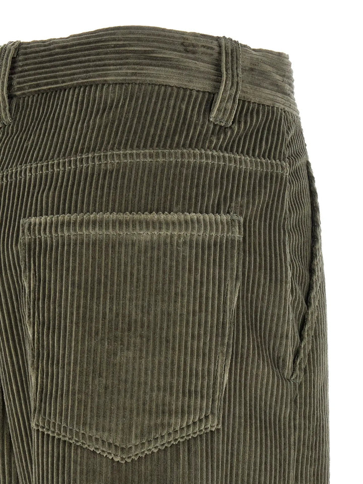 Brunello Cucinelli Sample Sale | Brunello Cucinelli Bicolor Cotton Flared Pants - | Designer outlet