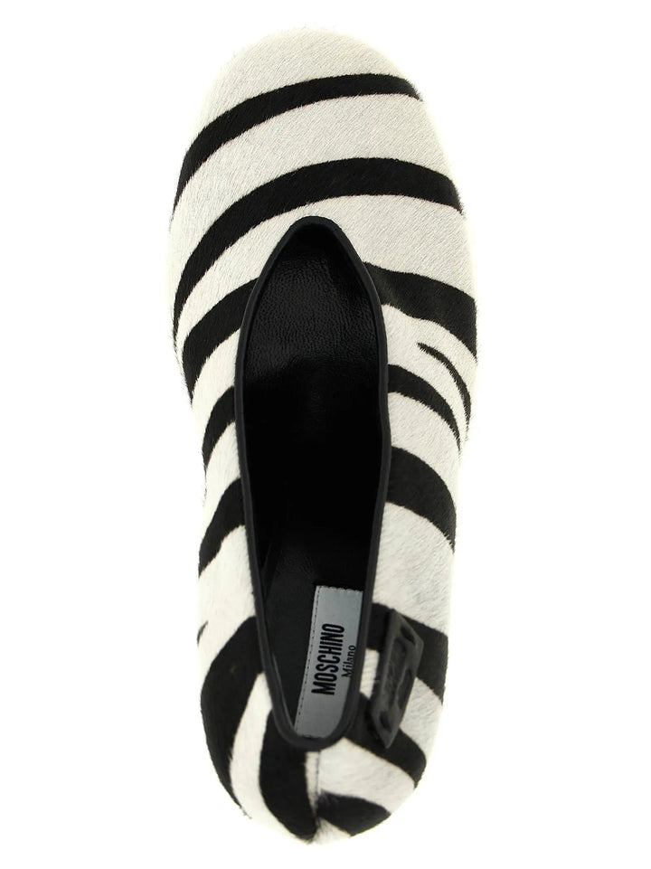 Moschino Sample Sale | Moschino Bicolor Calfskin High Heel Pumps - | Designer outlet