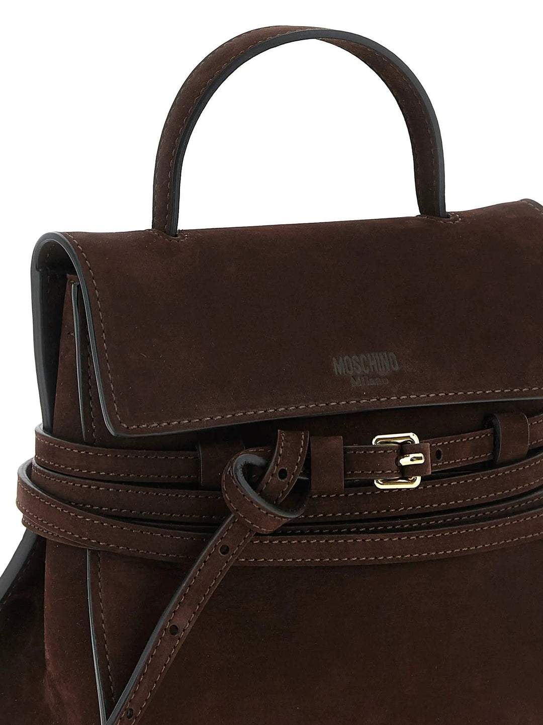 Moschino Sample Sale | Moschino Brown Calfskin Handbag - | Designer outlet