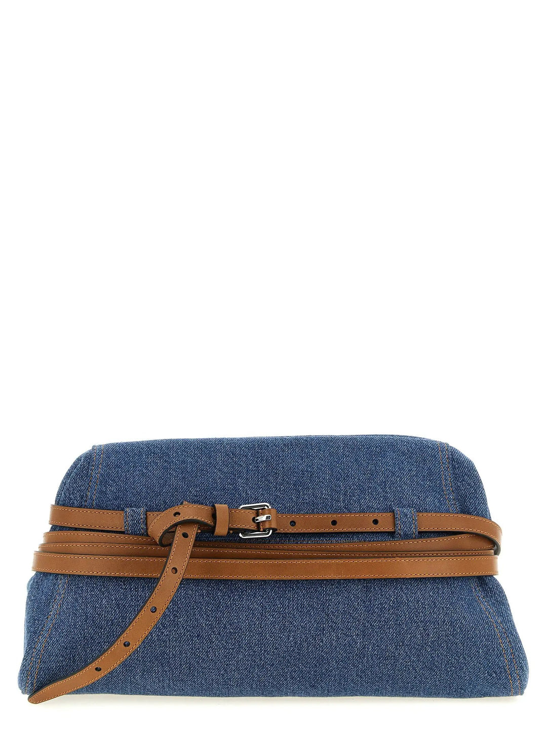 Moschino Sample Sale | Moschino Blue Cotton Clutch Bag - | Designer outlet