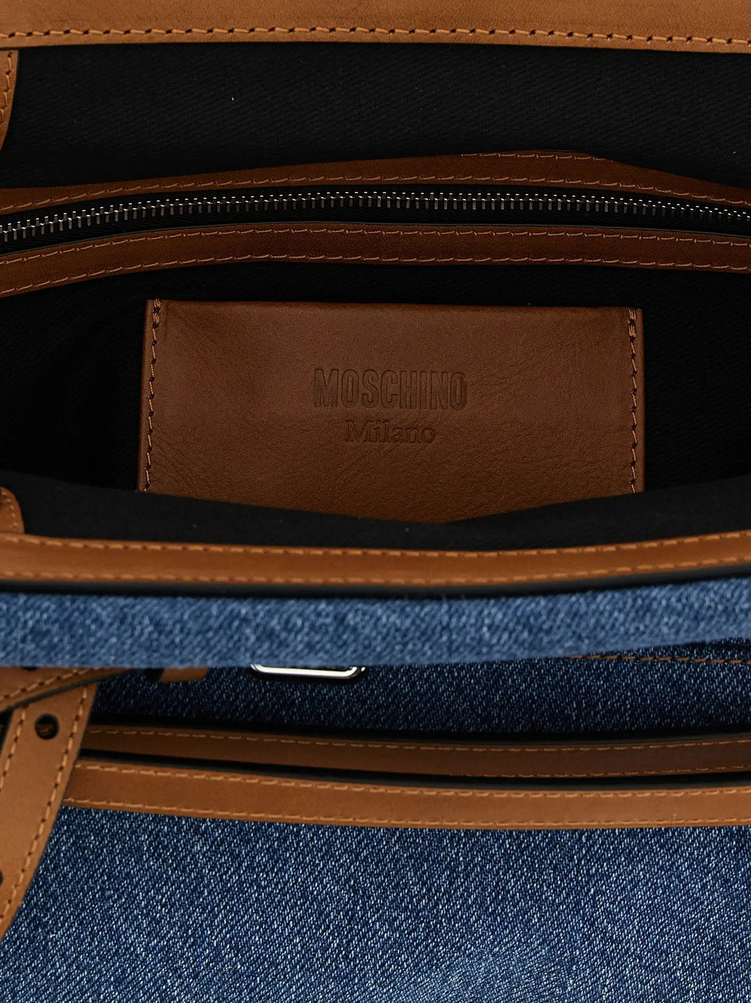 Moschino Sample Sale | Moschino Blue Cotton Clutch Bag - | Designer outlet