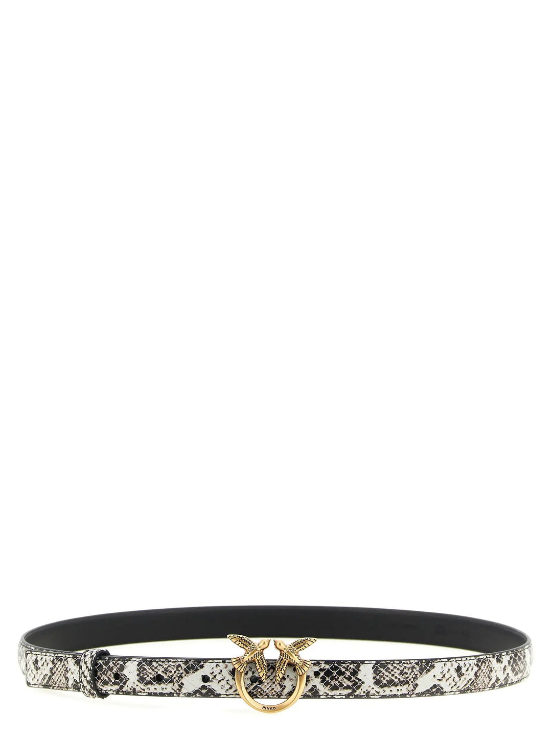 PINKO Sample Sale | PINKO Gray Calfskin Thin Belt - | Designer outlet