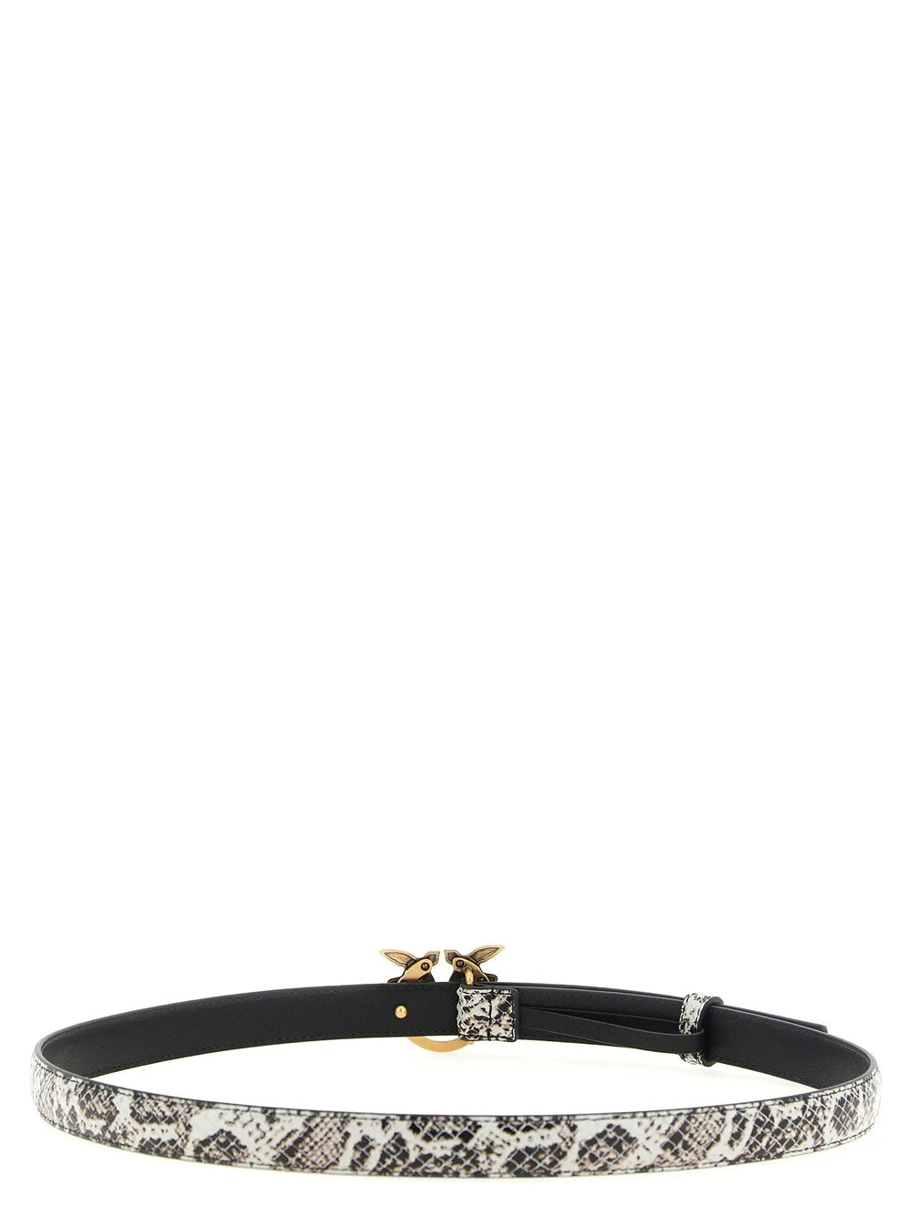 PINKO Sample Sale | PINKO Gray Calfskin Thin Belt - | Designer outlet