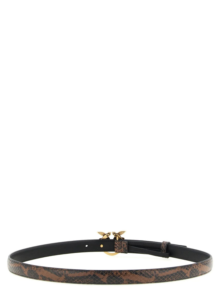 PINKO Sample Sale | PINKO Brown Calfskin Thin Belt - | Designer outlet
