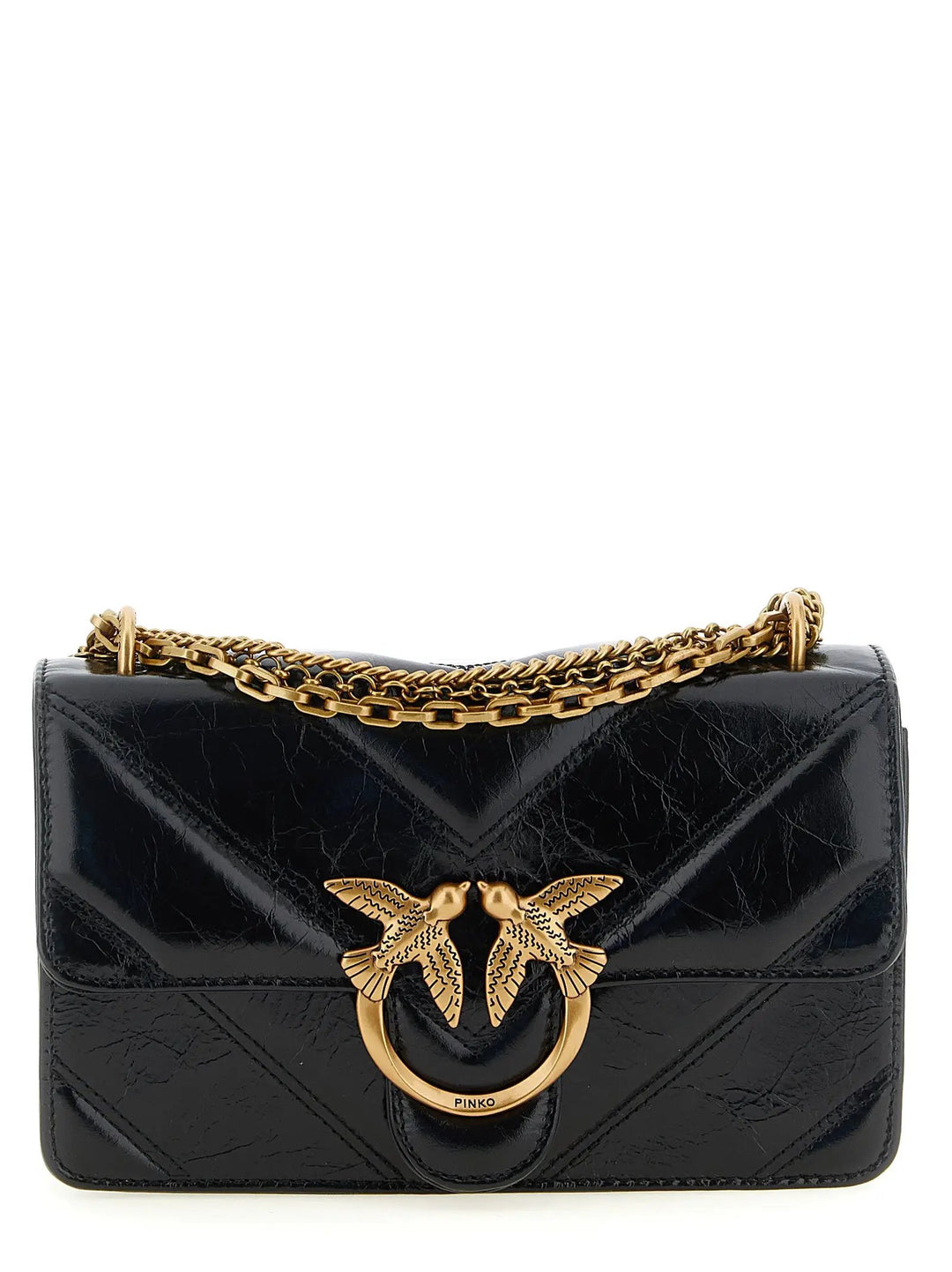 PINKO Sample Sale | PINKO Black Calfskin Crossbody Bag - | Designer outlet