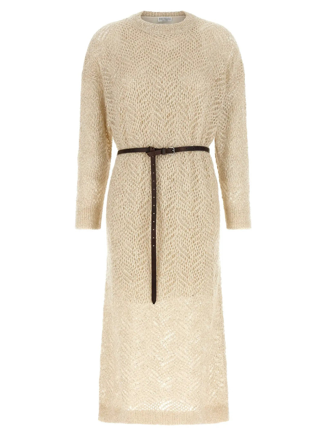 Brunello Cucinelli Sample Sale | Brunello Cucinelli Beige Polyamide Midi Dress - | Designer outlet