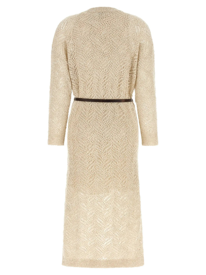 Brunello Cucinelli Sample Sale | Brunello Cucinelli Beige Polyamide Midi Dress - | Designer outlet