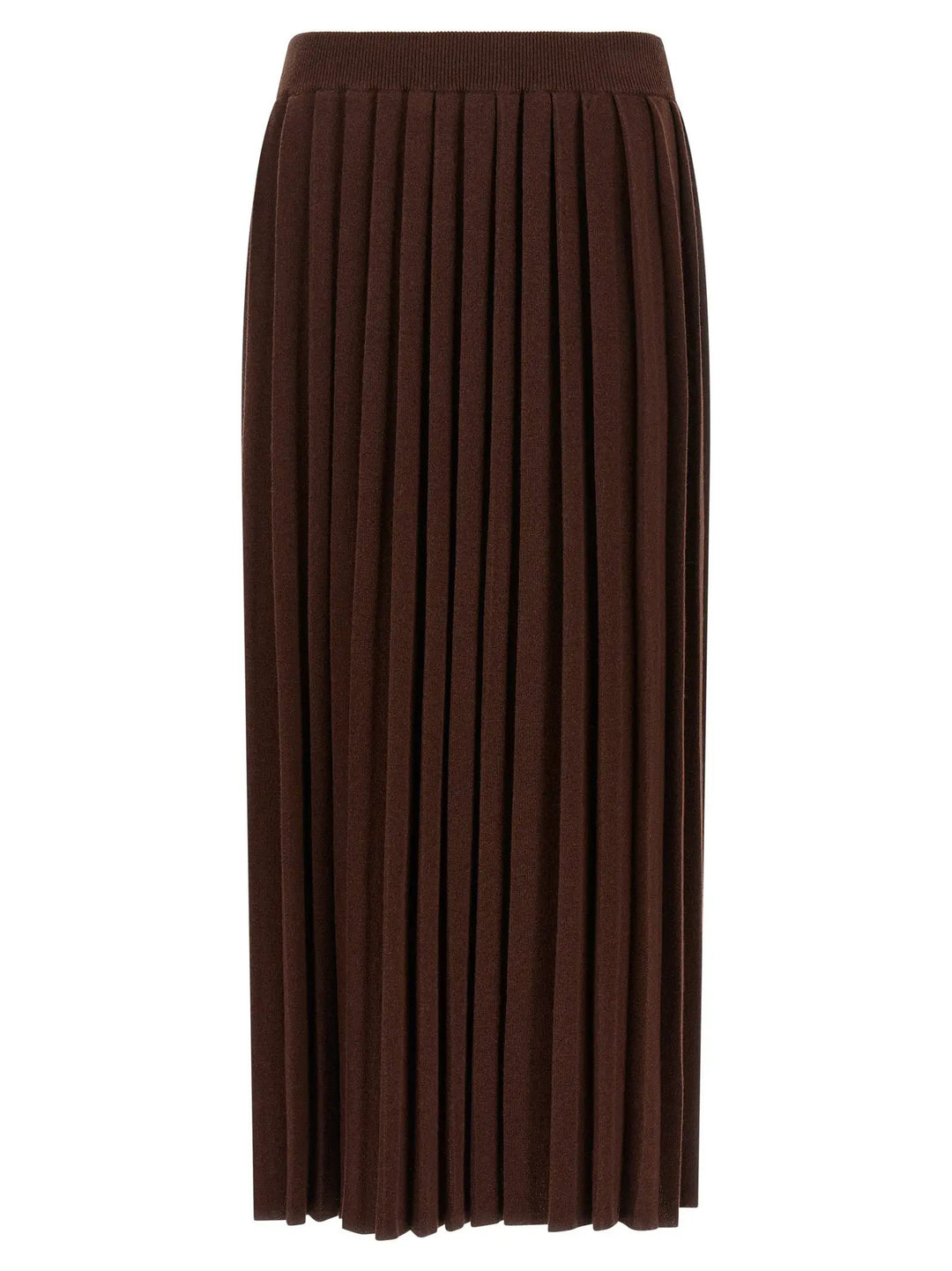 Fabiana Filippi Sample Sale | Fabiana Filippi Brown Virgin Wool Midi Skirt - | Designer outlet