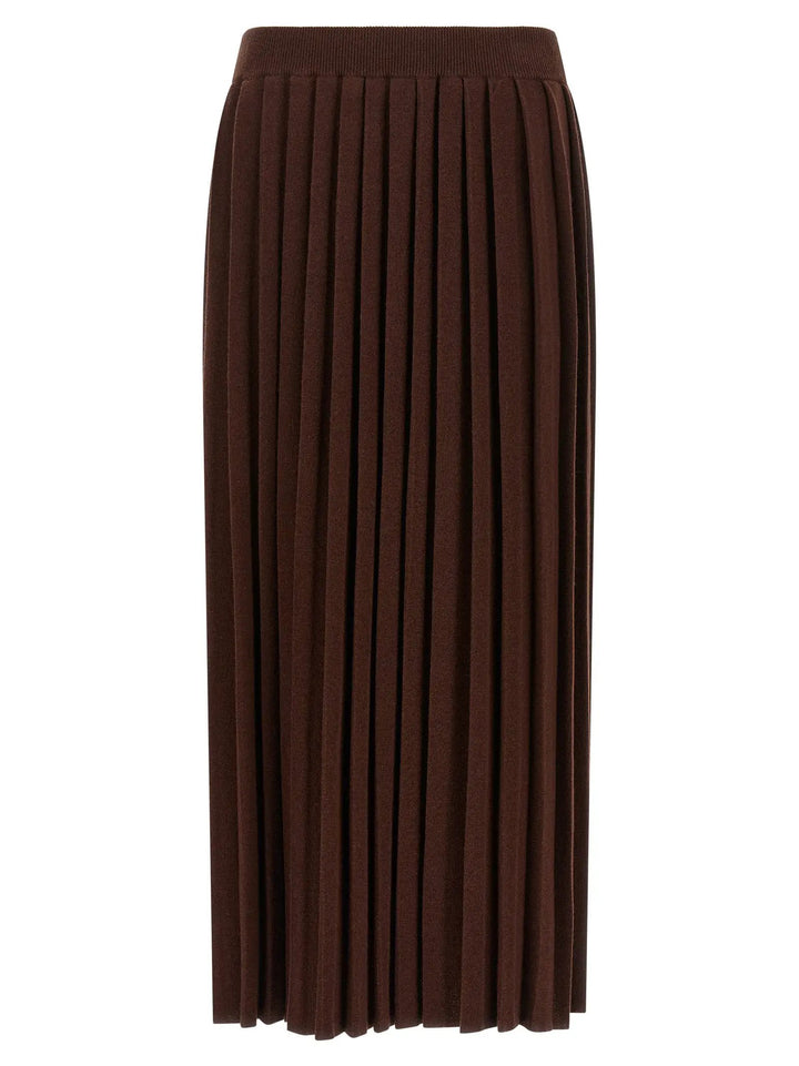 Fabiana Filippi Sample Sale | Fabiana Filippi Brown Virgin Wool Midi Skirt - | Designer outlet