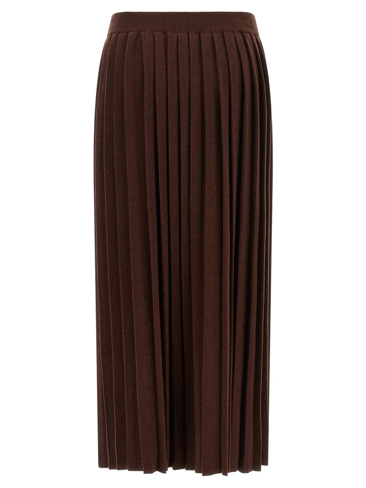 Fabiana Filippi Sample Sale | Fabiana Filippi Brown Virgin Wool Midi Skirt - | Designer outlet