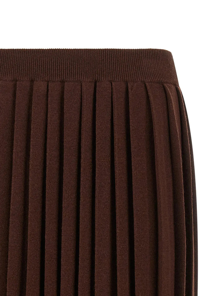 Fabiana Filippi Sample Sale | Fabiana Filippi Brown Virgin Wool Midi Skirt - | Designer outlet