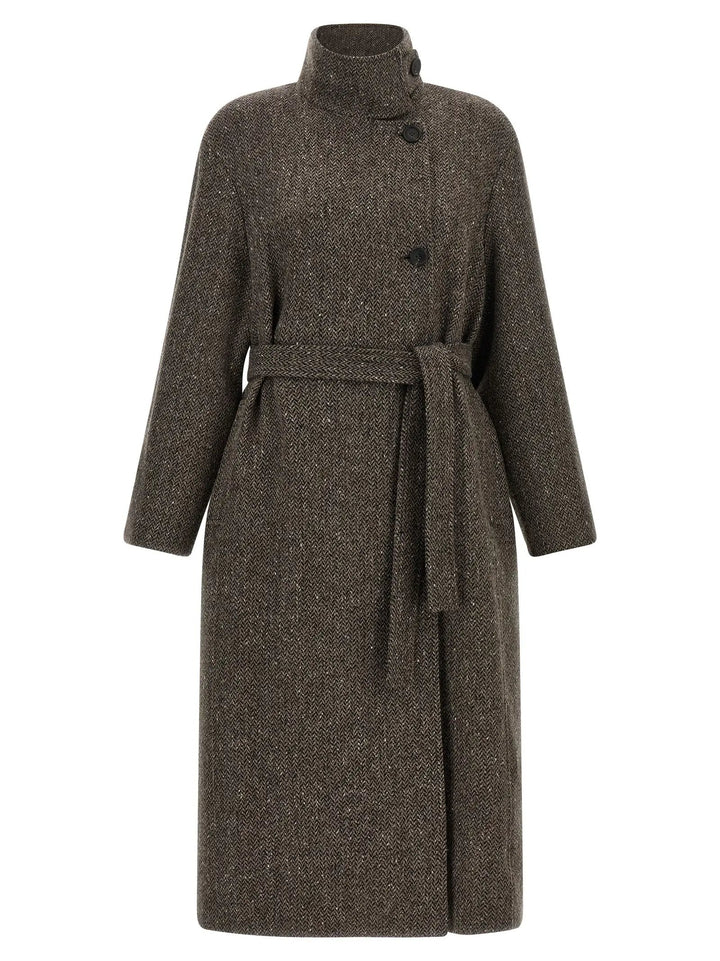 Brunello Cucinelli Sample Sale | Brunello Cucinelli Brown Virgin Wool Coat - | Designer outlet