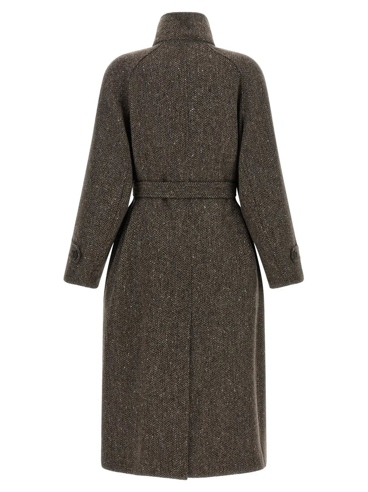 Brunello Cucinelli Sample Sale | Brunello Cucinelli Brown Virgin Wool Coat - | Designer outlet