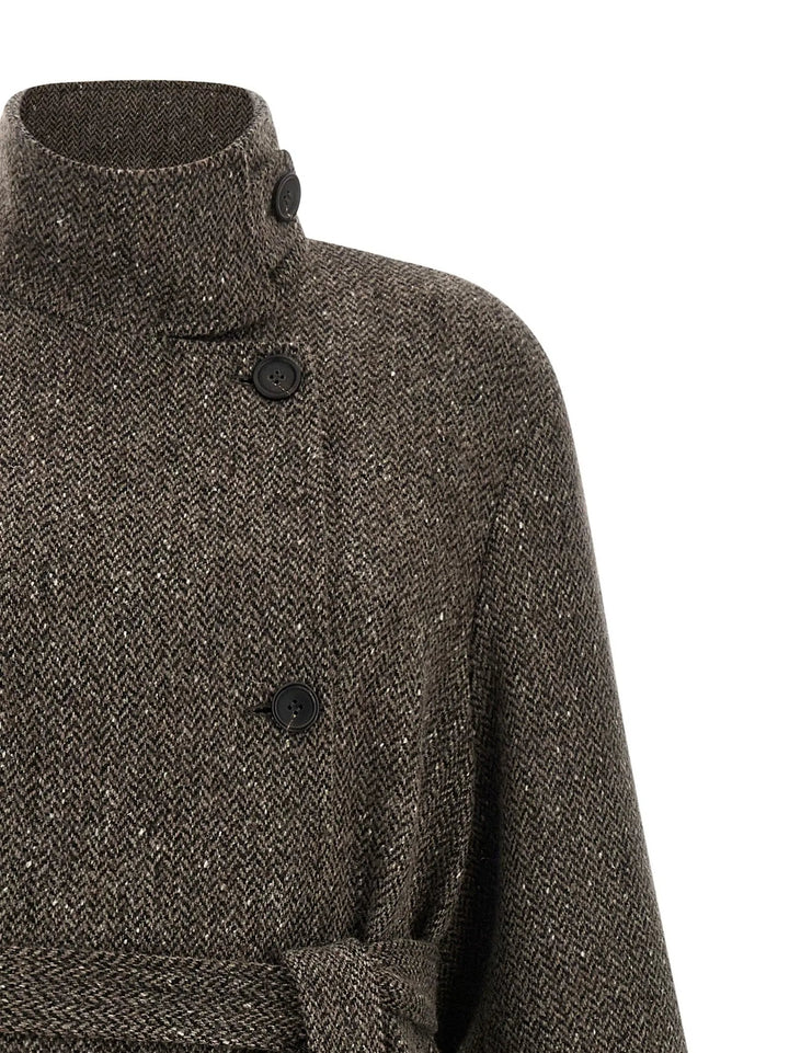 Brunello Cucinelli Sample Sale | Brunello Cucinelli Brown Virgin Wool Coat - | Designer outlet