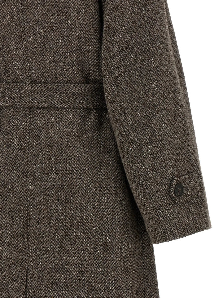 Brunello Cucinelli Sample Sale | Brunello Cucinelli Brown Virgin Wool Coat - | Designer outlet