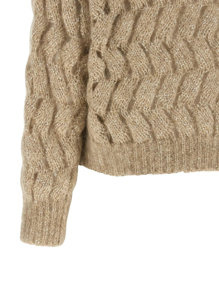 Brunello Cucinelli Sample Sale | Brunello Cucinelli Beige Wool Cardigan - | Designer outlet