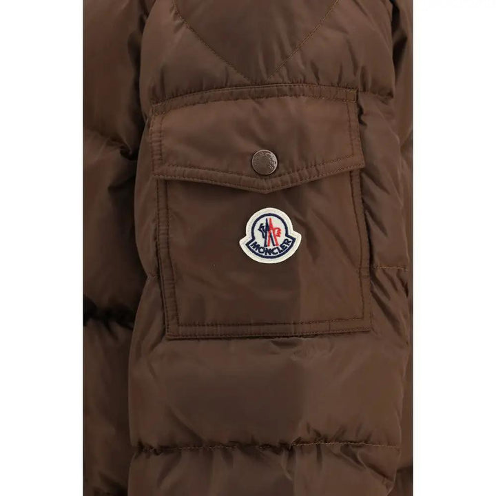 Moncler Sample Sale | Moncler Brown Polyamide Full-Length Jacket - | Designer outlet