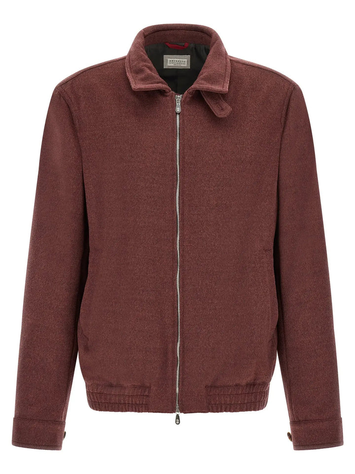 Brunello Cucinelli Sample Sale | Brunello Cucinelli Bordeaux Virgin Wool Bomber - | Designer outlet