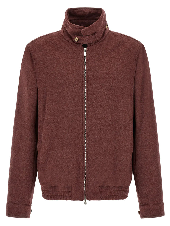 Brunello Cucinelli Sample Sale | Brunello Cucinelli Bordeaux Virgin Wool Bomber - | Designer outlet