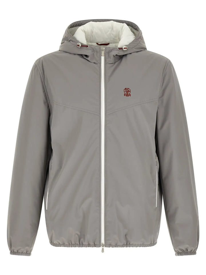Brunello Cucinelli Sample Sale | Brunello Cucinelli Gray Polyamide Shell Jacket - | Designer outlet