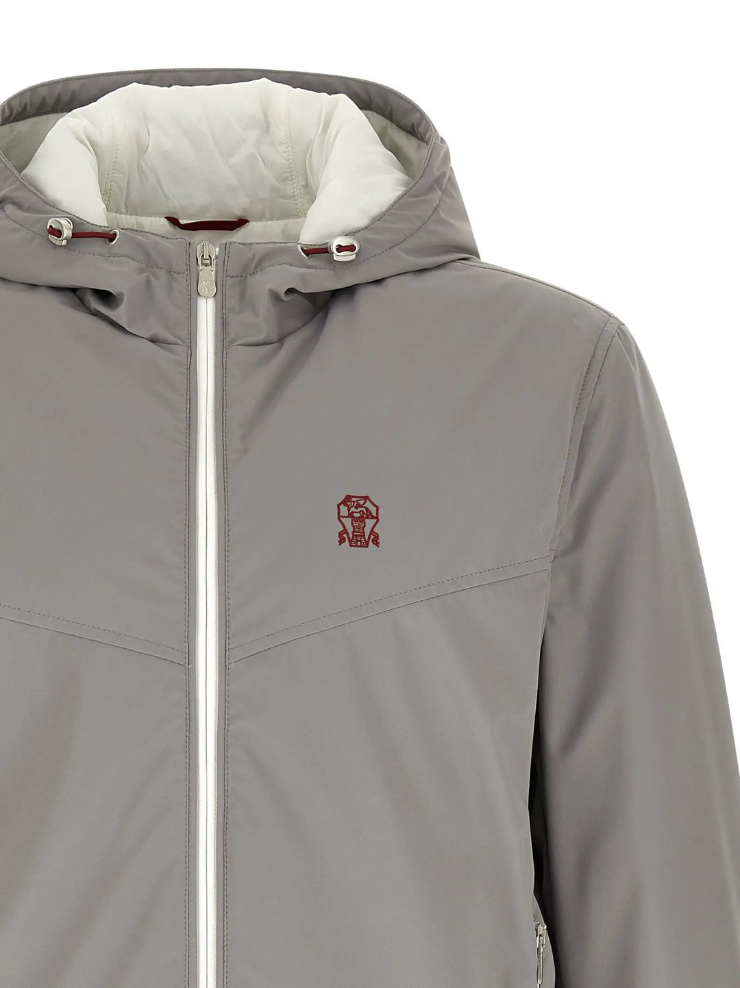Brunello Cucinelli Sample Sale | Brunello Cucinelli Gray Polyamide Shell Jacket - | Designer outlet