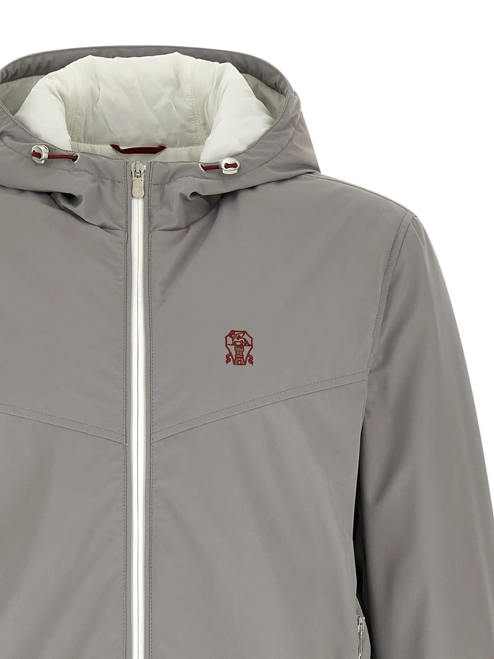 Brunello Cucinelli Sample Sale | Brunello Cucinelli Gray Polyamide Shell Jacket - | Designer outlet