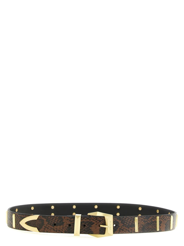 PINKO Sample Sale | PINKO Gray Calfskin Regular Belt - | Designer outlet