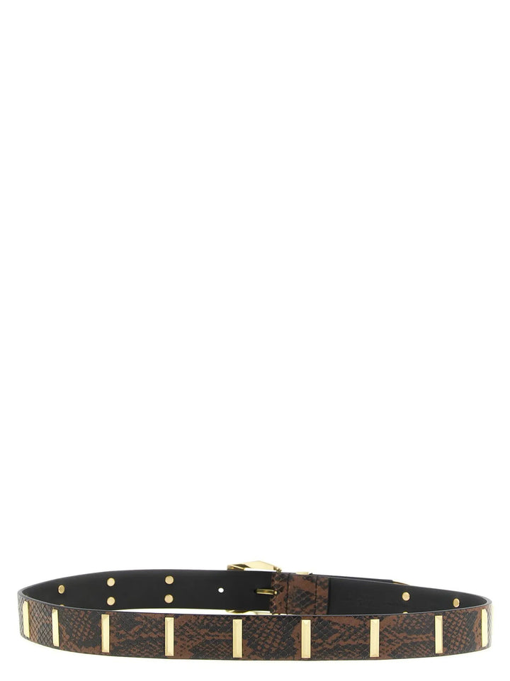 PINKO Sample Sale | PINKO Gray Calfskin Regular Belt - | Designer outlet