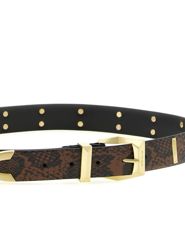PINKO Sample Sale | PINKO Gray Calfskin Regular Belt - | Designer outlet