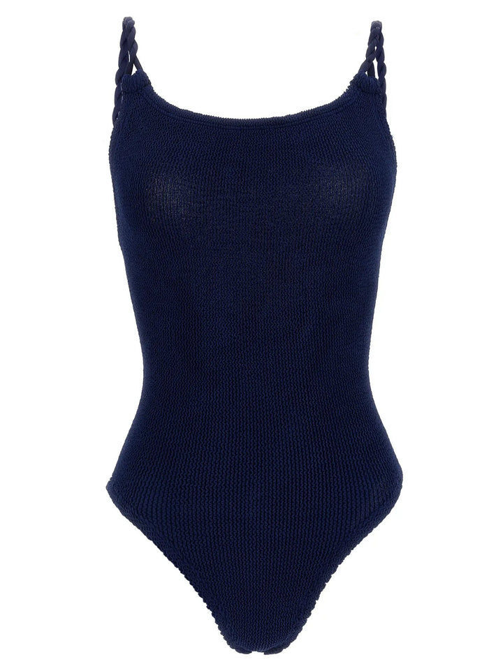 Hunza G Sample Sale | Hunza G Blue Polyamide One-Piece Swimsuit - | Designer outlet