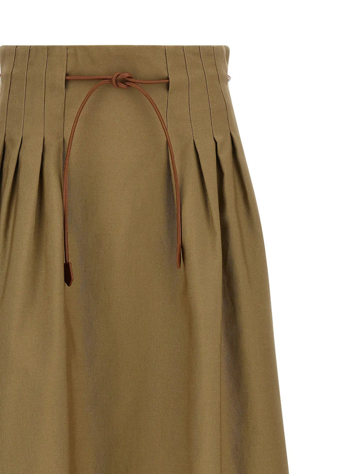 Max Mara Sample Sale | Max Mara Bicolor Cotton Midi Skirt - | Designer outlet